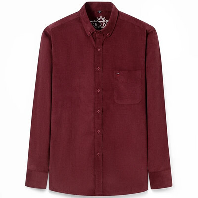 Meeste moetüüpi pikkade varrukatega velvetist särk, ühe taskuga mugav, pehme 100% puuvillane töö vabaaja nööpidega särgid