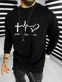 Ανδρικά γράμματα Faith Hope Love Letter Print με κουκούλα, μοντέρνα φούτερ με κουκούλα Σχεδιαστής Faith Fleece Hoodies για ανδρικά ζεστά casual πουλόβερ ρούχα