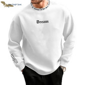 Ανδρικό μονόχρωμο μονόχρωμο ανδρικό φούτερ με στάμπα ανδρικό μακρυμάνικο αθλητικό μπλουζάκι φούτερ