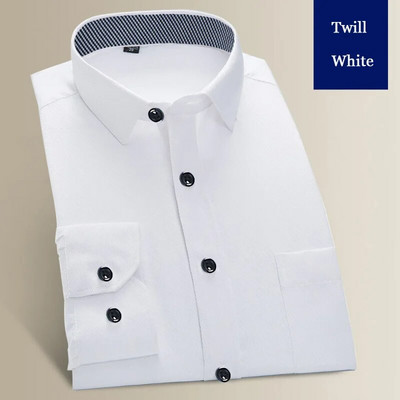 Prevelika košulja 9XL 8XL 7XL Muška košulja dugih rukava Ležerna haljina Jednobojna bijela rutinski fit dizajn Poslovne muške društvene košulje