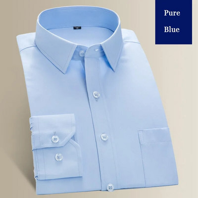 Prevelika košulja 9XL 8XL 7XL Muška košulja dugih rukava Ležerna haljina Jednobojna bijela rutinski fit dizajn Poslovne muške društvene košulje