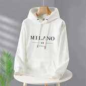 Luksusbränd Milan Fashion Pusad Pikkade varrukatega Pullover Kapuutsiga dressipluusid Unisex Prindiga Pusad Vabaaja tänavarõivad Meesterõivad