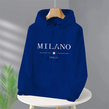 Πολυτελής μάρκα Milan Fashion Hoodies Μακρυμάνικα πουλόβερ Φούτερ με κουκούλα Unisex μονόχρωμα κουκούλες Casual Streetwear Ανδρικά ρούχα