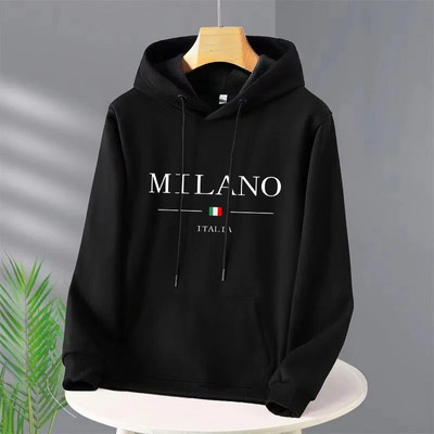 Luksusbränd Milan Fashion Pusad Pikkade varrukatega Pullover Kapuutsiga dressipluusid Unisex Prindiga Pusad Vabaaja tänavarõivad Meesterõivad