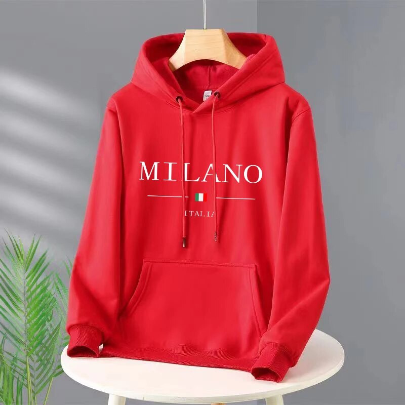 Luksusbränd Milan Fashion Pusad Pikkade varrukatega Pullover Kapuutsiga dressipluusid Unisex Prindiga Pusad Vabaaja tänavarõivad Meesterõivad
