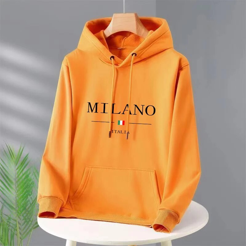 Luksusbränd Milan Fashion Pusad Pikkade varrukatega Pullover Kapuutsiga dressipluusid Unisex Prindiga Pusad Vabaaja tänavarõivad Meesterõivad