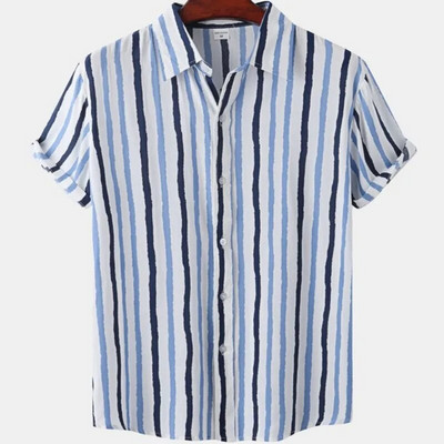 Τρισδιάστατη εκτύπωση ριγέ Casual πουκάμισο Totoro Ανδρικό Camisa Slim Fit Επίσημο Κομψό για Ανδρικά Ρούχα Πολυτελής επωνυμία σχεδιαστή Harajuku