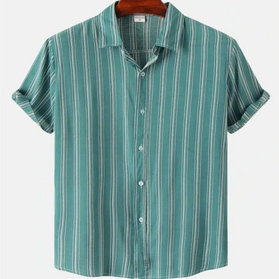 Τρισδιάστατη εκτύπωση ριγέ Casual πουκάμισο Totoro Ανδρικό Camisa Slim Fit Επίσημο Κομψό για Ανδρικά Ρούχα Πολυτελής επωνυμία σχεδιαστή Harajuku