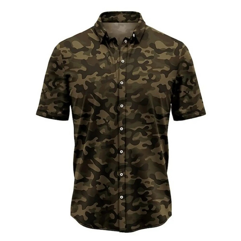Vintage maskirne majice za muške majice kratkih rukava 3d majice Sportovi na otvorenom Prevelika ljetna odjeća 5XL muška lovačka odjeća