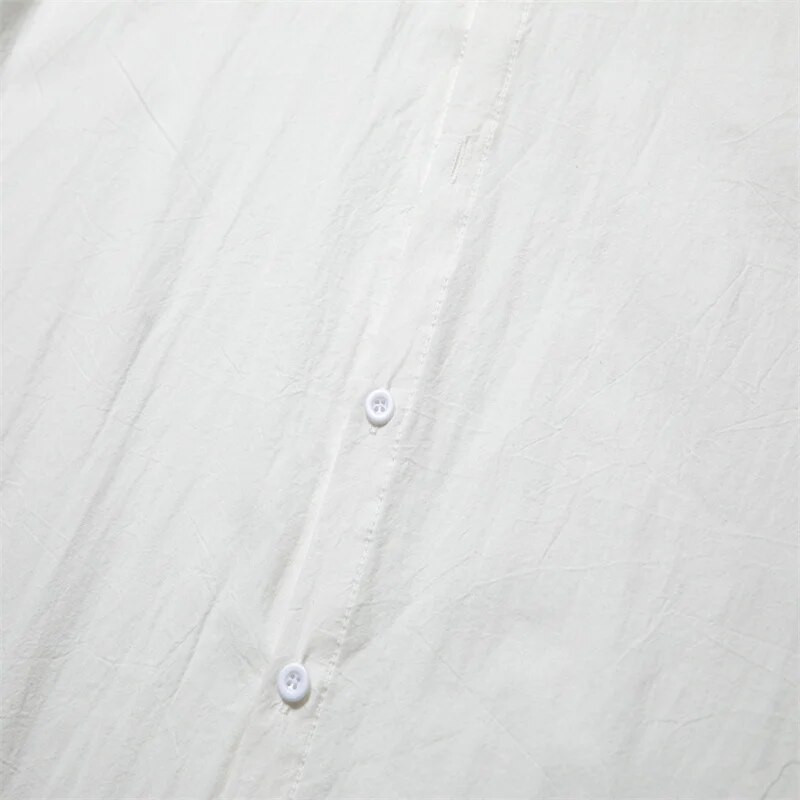 100% βαμβακερό λινό ΝΕΟ ανδρικό μακρυμάνικο πουκάμισο μονόχρωμο πουκάμισο με γυριστό γιακά Casual Style Plus Size Άνοιξη και Φθινόπωρο
