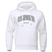 ΗΠΑ Καλιφόρνια Δυτική Ακτή Επιστολή εκτύπωσης Ανδρικό με φούτερ με φαρδιά φούτερ με κουκούλα, αναπνεύσιμα μπλουζάκια μόδας Hip Hop Street Coats