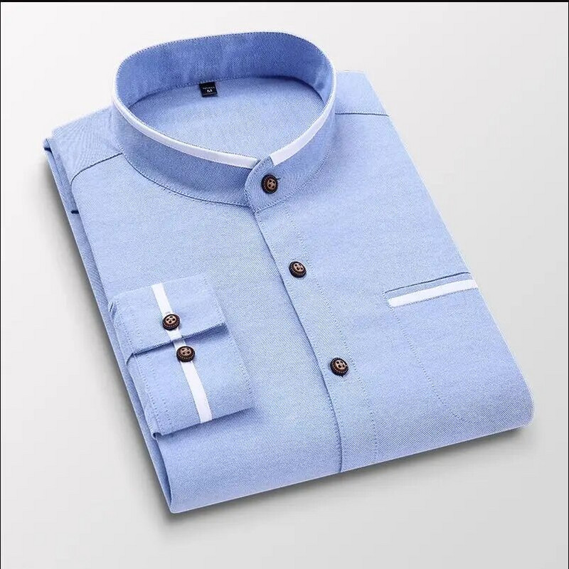 Mustad meeste venivad pikkade varrukatega särgid/Meeste kõrgekvaliteediline statiivikrae Pure Slim Fit ärisärk Punane valge Camisa Mehe Chemise