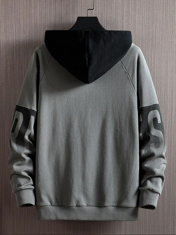 Meeste moodne vabaaja trükistiilis disainiga retro kapuuts