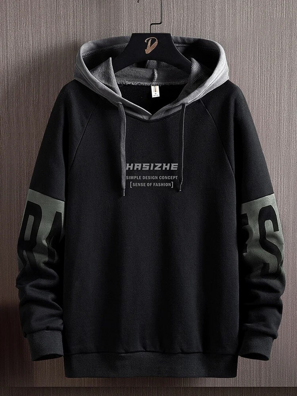 Meeste moodne vabaaja trükistiilis disainiga retro kapuuts