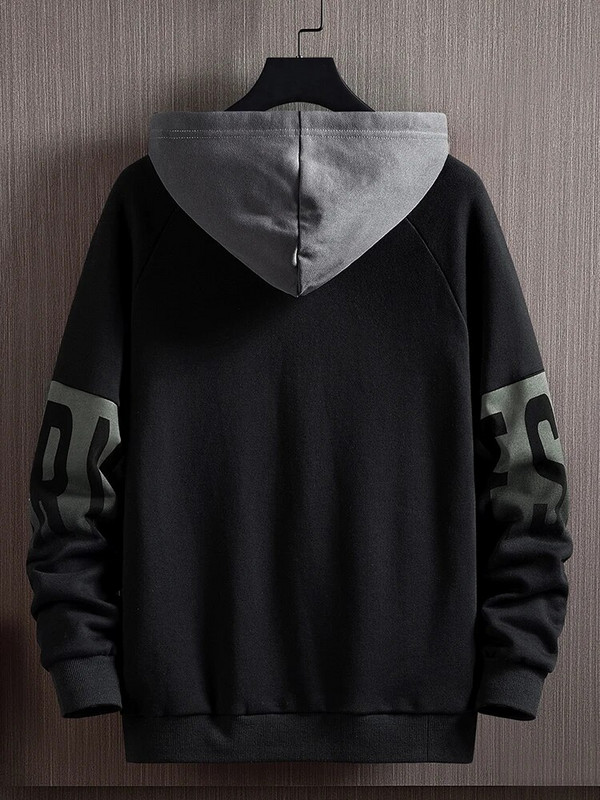 Meeste moodne vabaaja trükistiilis disainiga retro kapuuts