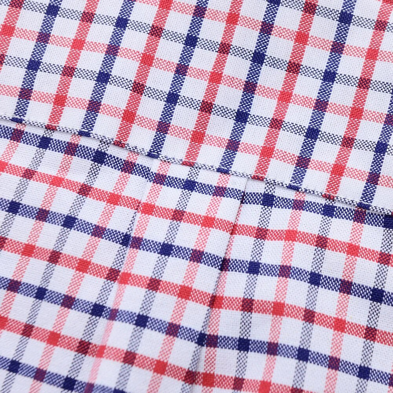 Muška ljetna ležerna košulja kratkih rukava, 100% pamuk, tanka Oxford košulja s jednim džepom i standardnim krojem, karirane prugaste košulje na dolje