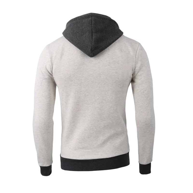Νέα φθινοπωρινή και ανοιξιάτικη μόδα Leisure χοντρές ζεστές κουκούλες για άνδρες Casual Sport Φούτερ με ψηλή κουκούλα 3 χρωμάτων