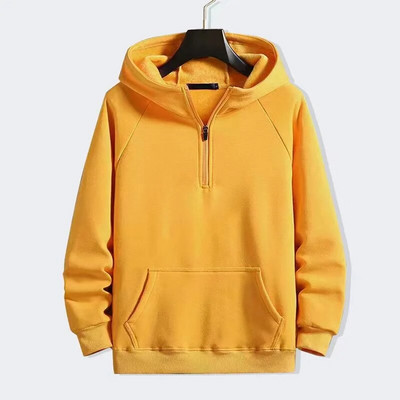 Modna majica s kapuljačom, muška majica s kapuljačom, jesen, nova svestrana, jednobojna, ležerna, debela, topla majica, široki plišani sportski kaputi za muškarce
