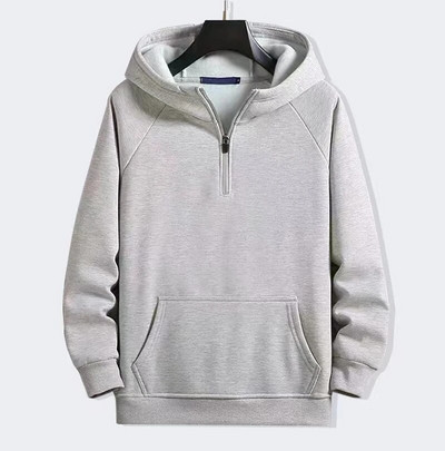 Modna majica s kapuljačom, muška majica s kapuljačom, jesen, nova svestrana, jednobojna, ležerna, debela, topla majica, široki plišani sportski kaputi za muškarce