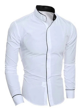 2023 Ανδρικό πολυτελές, καθημερινό επίσημο πουκάμισο με μακρυμάνικο λευκό πουκάμισο ανδρικό, άνετα κοινωνικά πουκάμισα Επώνυμα ανδρικά ρούχα