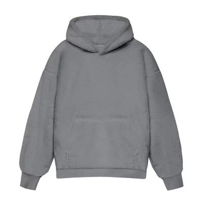 Νέα φθινοπωρινά χειμωνιάτικα ζεστά ανδρικά φούτερ με κουκούλα από μασίφ ρούχα με μακρυμάνικο πουλόβερ Kangaroo Pocket Hoodies Fleece Tops