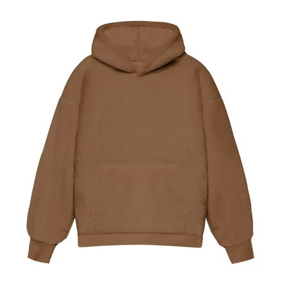 Νέα φθινοπωρινά χειμωνιάτικα ζεστά ανδρικά φούτερ με κουκούλα από μασίφ ρούχα με μακρυμάνικο πουλόβερ Kangaroo Pocket Hoodies Fleece Tops