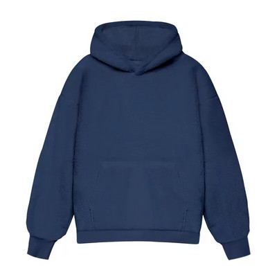 Νέα φθινοπωρινά χειμωνιάτικα ζεστά ανδρικά φούτερ με κουκούλα από μασίφ ρούχα με μακρυμάνικο πουλόβερ Kangaroo Pocket Hoodies Fleece Tops