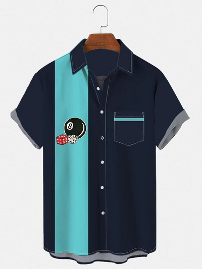 Hawaii särk Harajuku triibulise trükiga vaba mood vabaaja lühikeste varrukatega nööp Aloha rand, suvi meestele, rõivad puhkuse tänaval