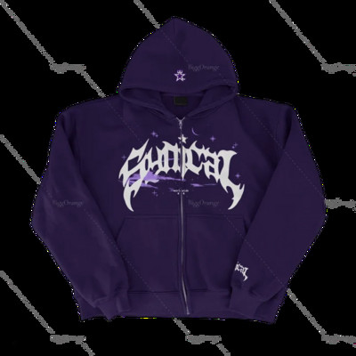 Y2K hoodie s patentnim zatvaračem Hip Hop Slot Print Prevelika majica s kapuljačom Muškarci Žene 2023 Nova Harajuku Punk jakna Gornji kaput Ulična odjeća