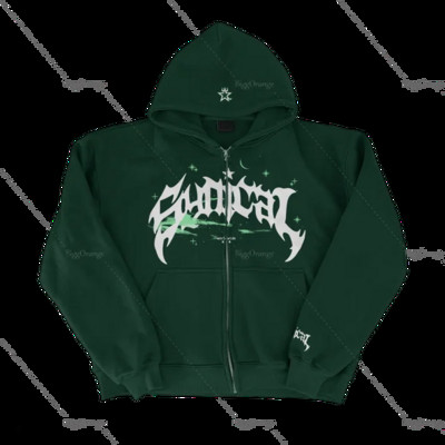 Y2K hoodie s patentnim zatvaračem Hip Hop Slot Print Prevelika majica s kapuljačom Muškarci Žene 2023 Nova Harajuku Punk jakna Gornji kaput Ulična odjeća