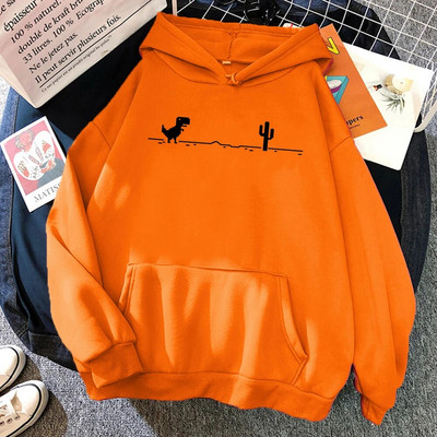 Mosaic Game Cactus Little Dinosaur Meeste kapuutsid Sügissed vabad tänavarõivad O-kaelusega vabaaja kampsun, taskufliis, soe meeste kapuuts