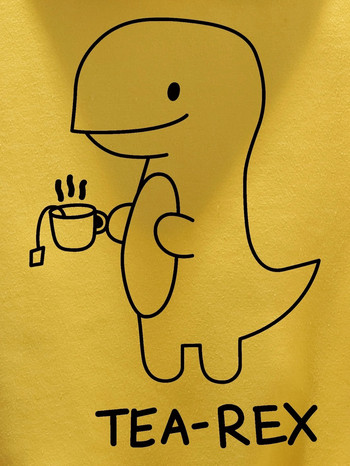 Сладко забавно суичър с качулка с щампа за пиене на чай T Rex, готини суичъри с качулка за мъже, мъжки ежедневен пуловер с графичен дизайн и суичър с качулка