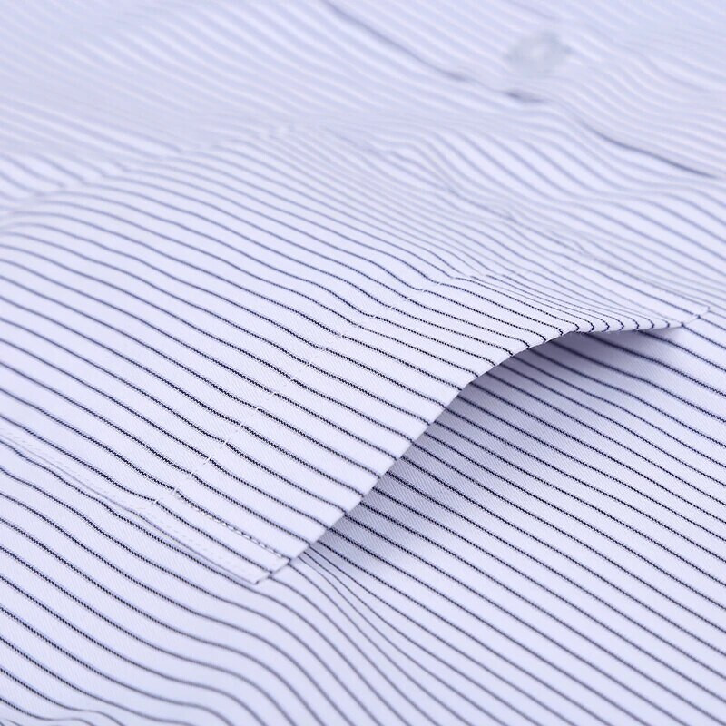 7xl meeste triibulised särgid plusssuuruses pikkade varrukatega suured meeste kontorikleidi särk Tavaline istuvus taskuga Easy Care Classical