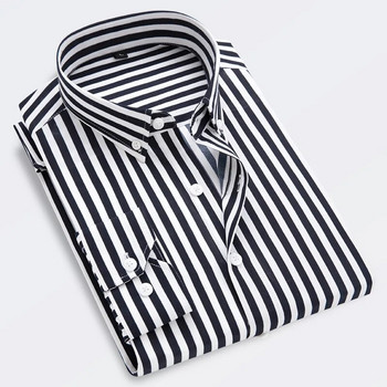 MRMT 2023 Чисто нови мъжки ризи с дълги ръкави Блуза Ежедневни ризи с вертикални ивици за мъже Тънки блузи Мъжки ризи Блузи
