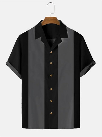 2022 Раета Обикновени Ежедневни ризи Мъжки Европейски размер Мъжка хавайска риза Мъжки ризи Модни ежедневни дишащи горнища с къс ръкав