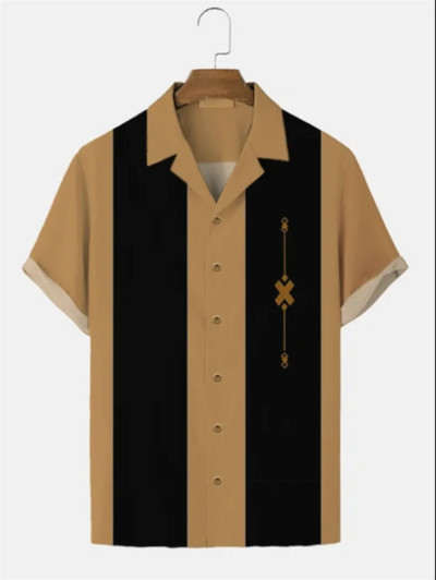 2022. Jednostavne ležerne košulje s prugama, muške europske veličine, muške havajske košulje, muške košulje, modne, kaual, prozračne majice kratkih rukava