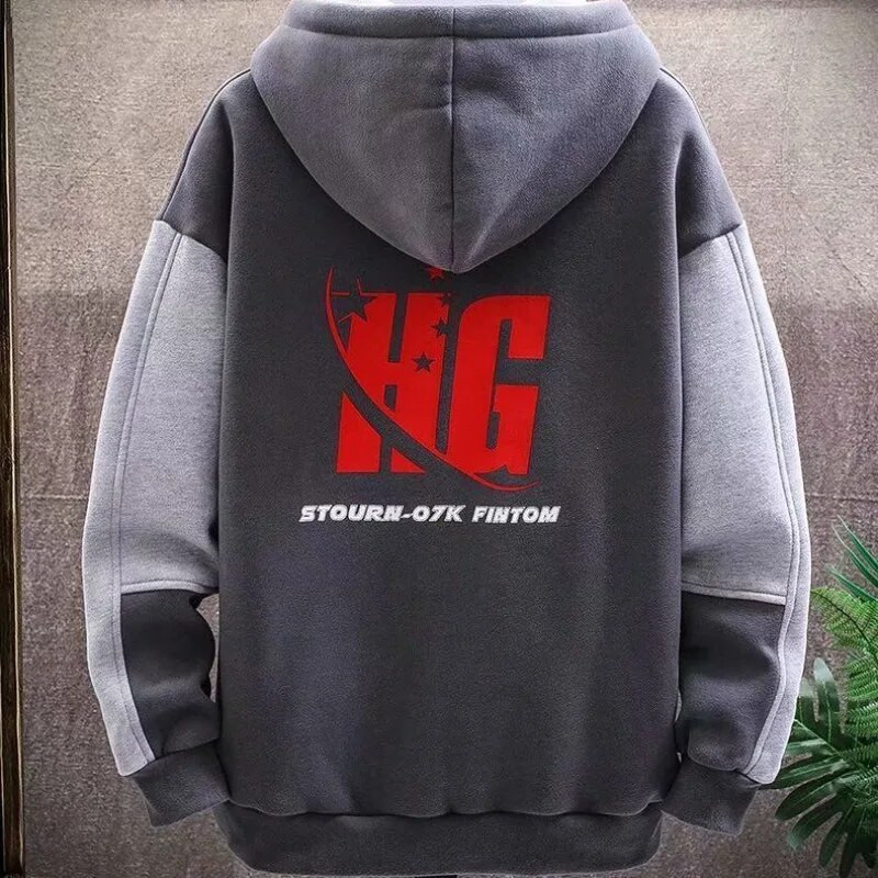 Φούτερ για ανδρικά φαρδιά φούτερ Ανδρικά ρούχα Μαύρα φλις με κουκούλα Χειμερινό μπλουζάκι Φούτερ Δωρεάν αποστολή Χαμηλή τιμή One Piece Ζεστό