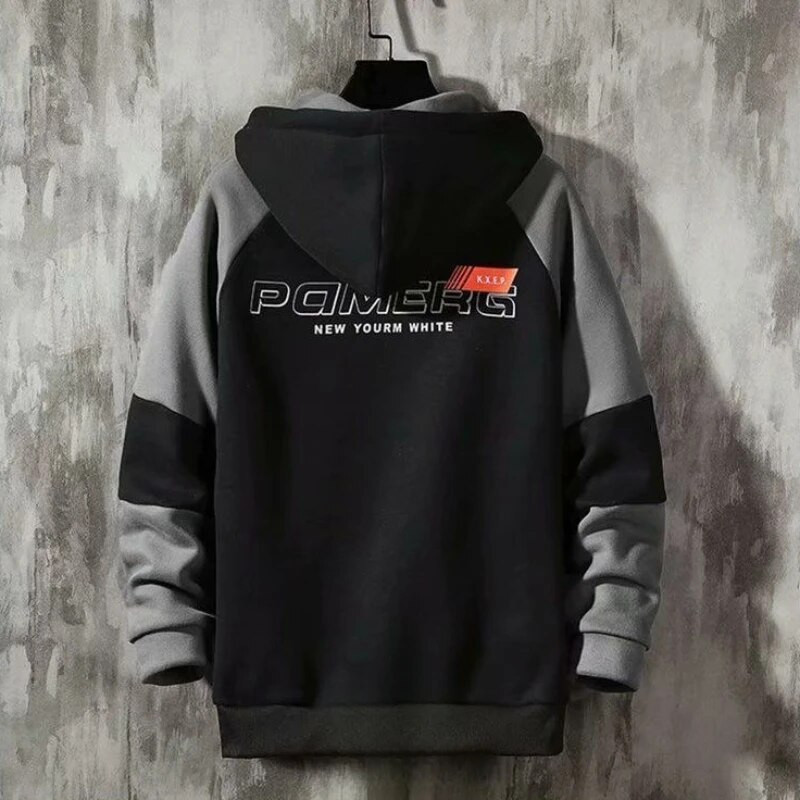 Φούτερ για ανδρικά φαρδιά φούτερ Ανδρικά ρούχα Μαύρα φλις με κουκούλα Χειμερινό μπλουζάκι Φούτερ Δωρεάν αποστολή Χαμηλή τιμή One Piece Ζεστό