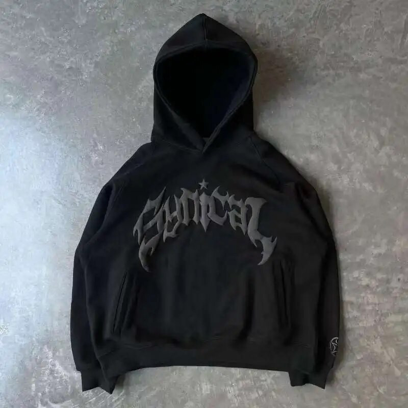 Street Δημοφιλή vintage γράμματα με στάμπα πουλόβερ Ανδρικά φούτερ Y2K Νέα φαρδιά φούτερ σε στυλ Harajuku Unisex Casual Joker Hoodie Top