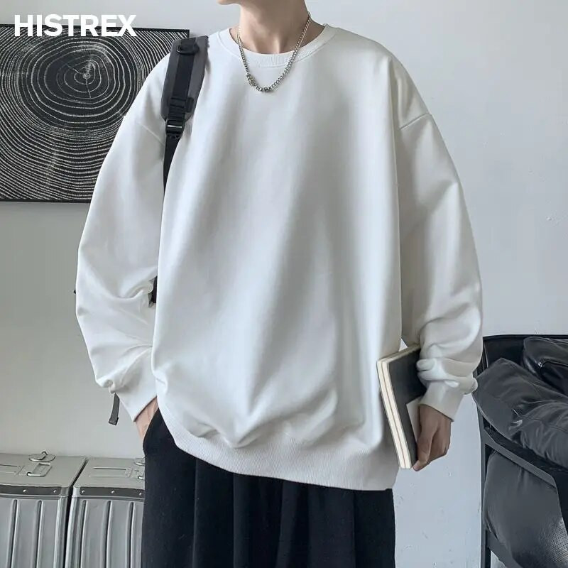 Daugiaspalviai medvilniniai megztiniai, vyriški, rudeniniai solidūs megztiniai, korėjietiški Harajuku Y2K laisvalaikio gatvių drabužiai, moteriški paprasti viršutiniai drabužiai, hiphopo viršutiniai drabužiai