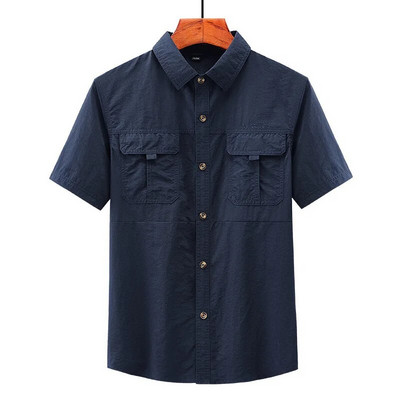 Ανδρικά καθημερινά πουκάμισα και μπλούζες Πουκάμισο μεγάλου μεγέθους για άντρες Κοινωνικό επίσημο μπλουζάκι κοντομάνικο πουκάμισο General Cargo Ανδρικά ρούχα 4xl