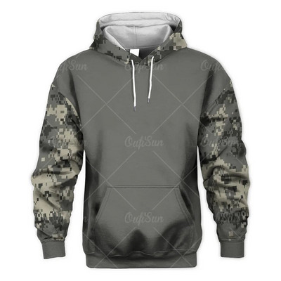 Ανδρικά υπερμεγέθη τρισδιάστατα καμουφλάζ casual φούτερ πουλόβερ μόδας εξωτερικού χώρου Μακριά μανίκια ρούχα Fall Street Ανδρικά αθλητικά στρατιωτικά ρούχα