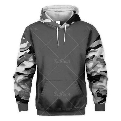 Ανδρικά υπερμεγέθη τρισδιάστατα καμουφλάζ casual φούτερ πουλόβερ μόδας εξωτερικού χώρου Μακριά μανίκια ρούχα Fall Street Ανδρικά αθλητικά στρατιωτικά ρούχα