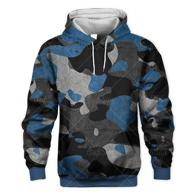 Ανδρικά υπερμεγέθη τρισδιάστατα καμουφλάζ casual φούτερ πουλόβερ μόδας εξωτερικού χώρου Μακριά μανίκια ρούχα Fall Street Ανδρικά αθλητικά στρατιωτικά ρούχα