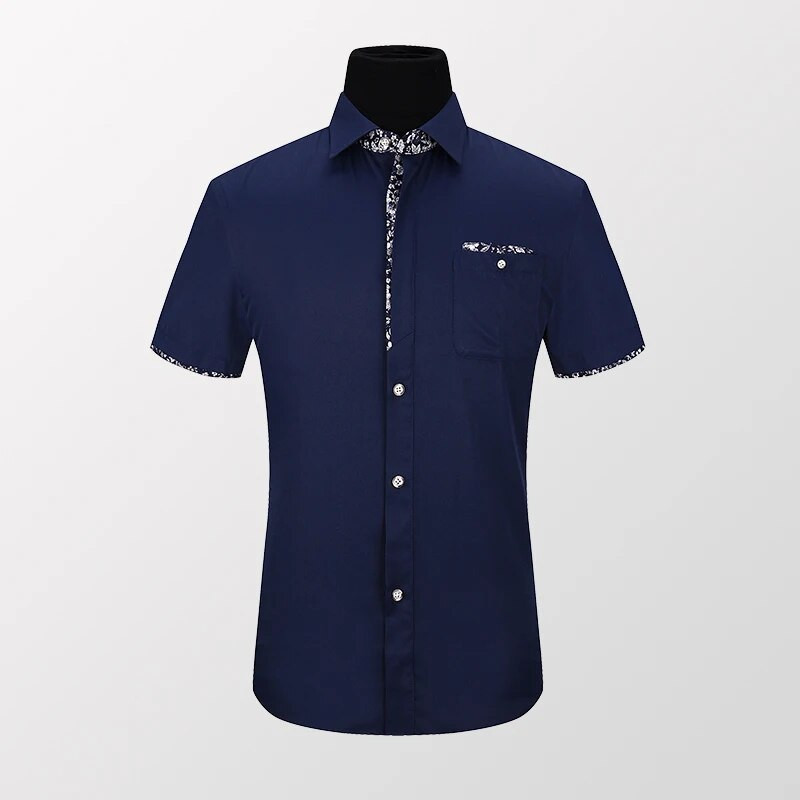 TFETTERS Καλοκαιρινό πουκάμισο Ανδρικά Φορέματα Casual κοντό μανίκι με γυριστό γιακά με κουμπί κάτω Ανδρικό πουκάμισο με σχέδιο πολυεστέρα