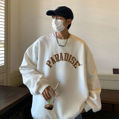 Privathinker Suured meeste kampsunid Kirjatrükk Sügis Uus Hip Hop Letter Meeste kapuutsid Ümarkaelusega Unisex pulloverid