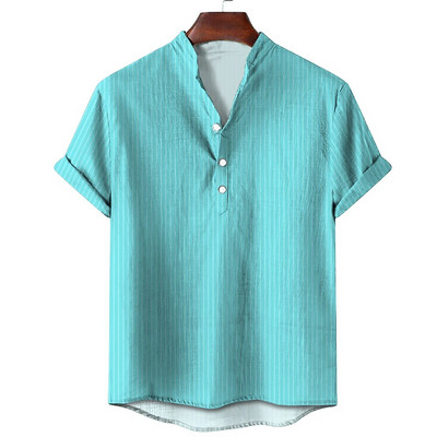 Suvised triibulised särgid Meeste Hawaii särgid Triibulised graafilised rõivad Lühikeste varrukatega Topid Tänavarõivad Suur meestele Henleys 2023