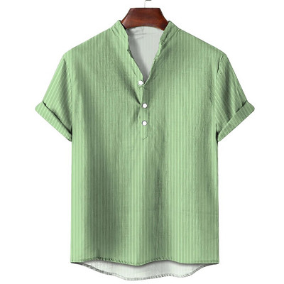 Suvised triibulised särgid Meeste Hawaii särgid Triibulised graafilised rõivad Lühikeste varrukatega Topid Tänavarõivad Suur meestele Henleys 2023