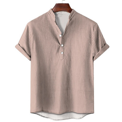 Suvised triibulised särgid Meeste Hawaii särgid Triibulised graafilised rõivad Lühikeste varrukatega Topid Tänavarõivad Suur meestele Henleys 2023