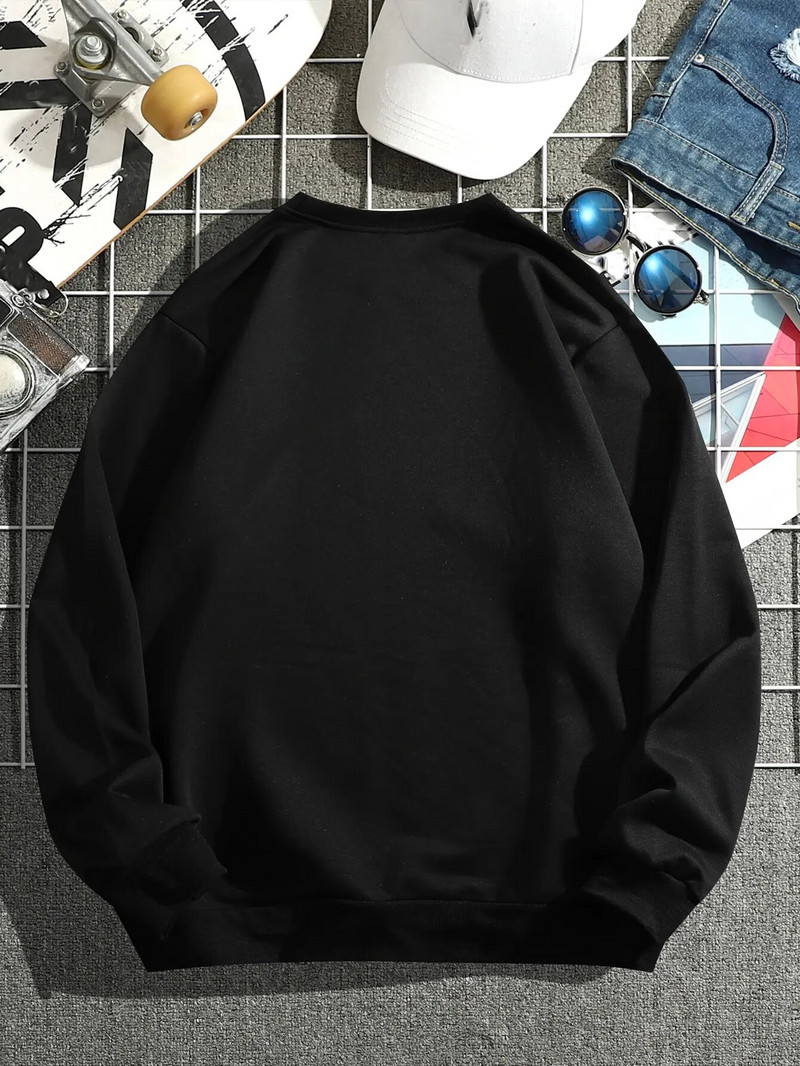 Rózsaszín rózsa virág gyönyörű mintás férfi kapucnis O-nyakú kényelmes pulóverek őszi polár pulóverek alkalmi bő ruházat